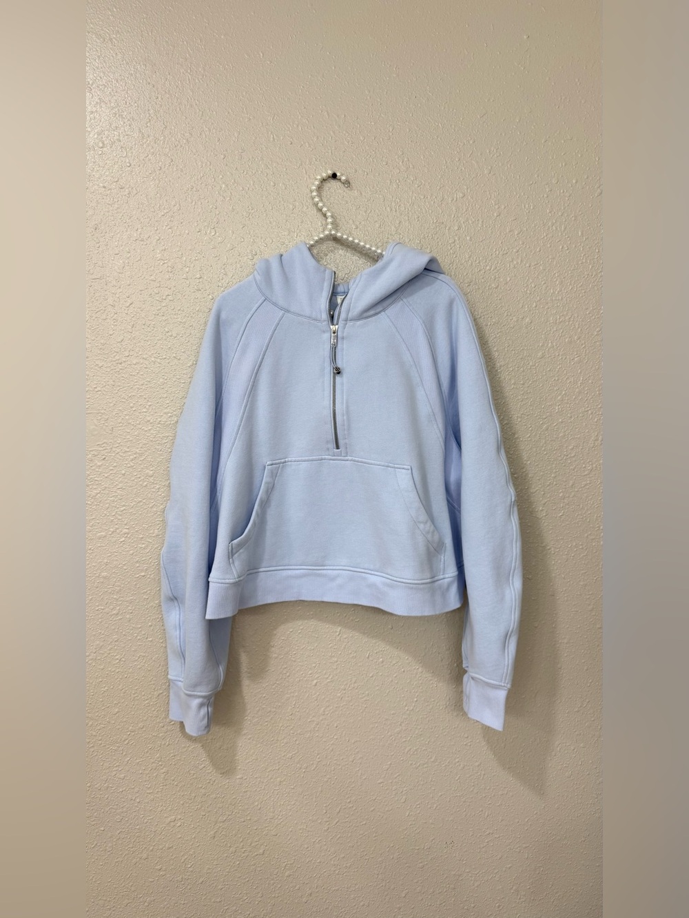 Lululemon Scuba Oversized Half-Zip Hoodie XL/XXL Blue Linen Light Blue - Picture 2 of 9